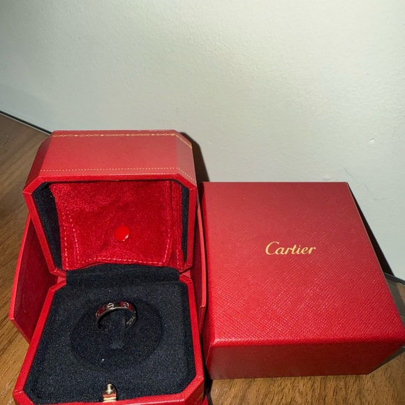 Cartier White Gold Love Wedding band ring - size 50 - Picture 3 of 11